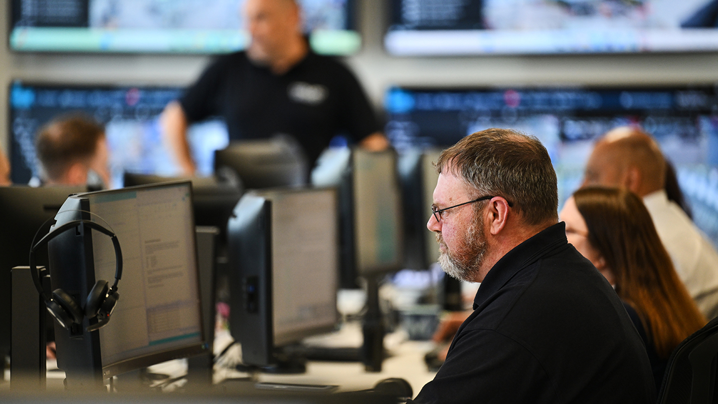 Image of the office staff working